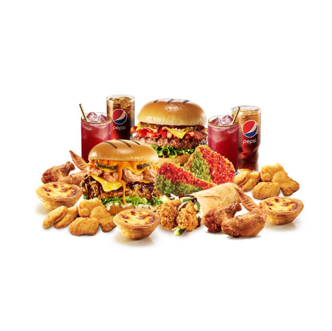 肯德基套餐3-4人4-5人原味鸡嫩牛五方kfc优惠券兑换生日餐全家桶