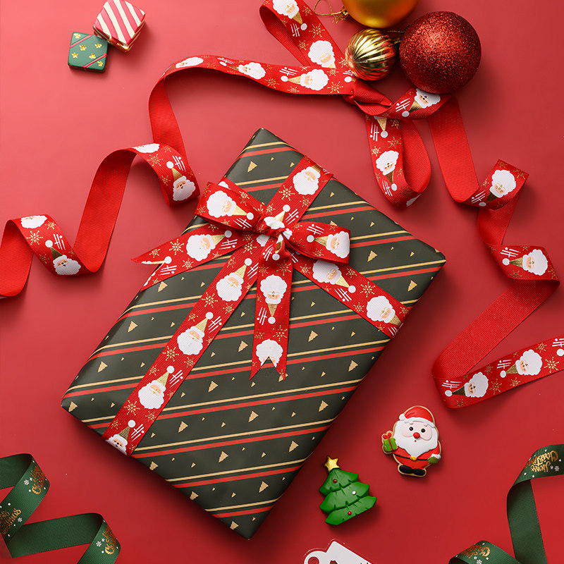 圣诞丝带diy蝴蝶结礼物包装绸带糖果蛋糕缎带丝带