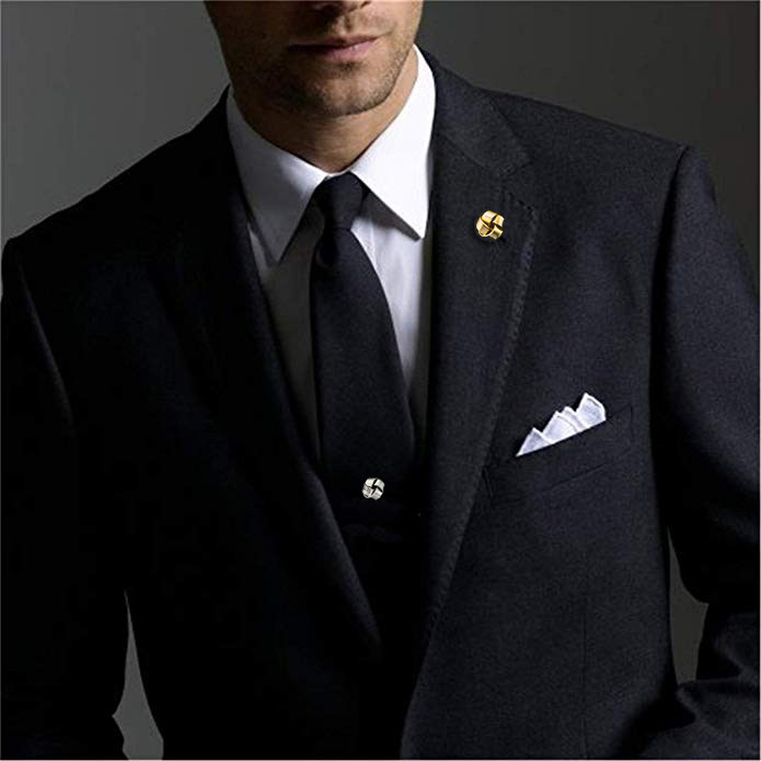 简约金属花朵胸针胸花流苏链条领带别针商务领带夹