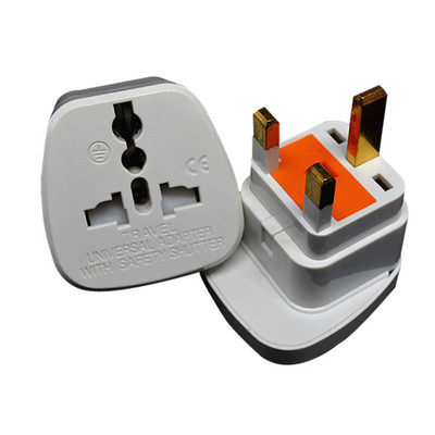 英标港版三方脚插头带保险英国旅游充电转换转换插头