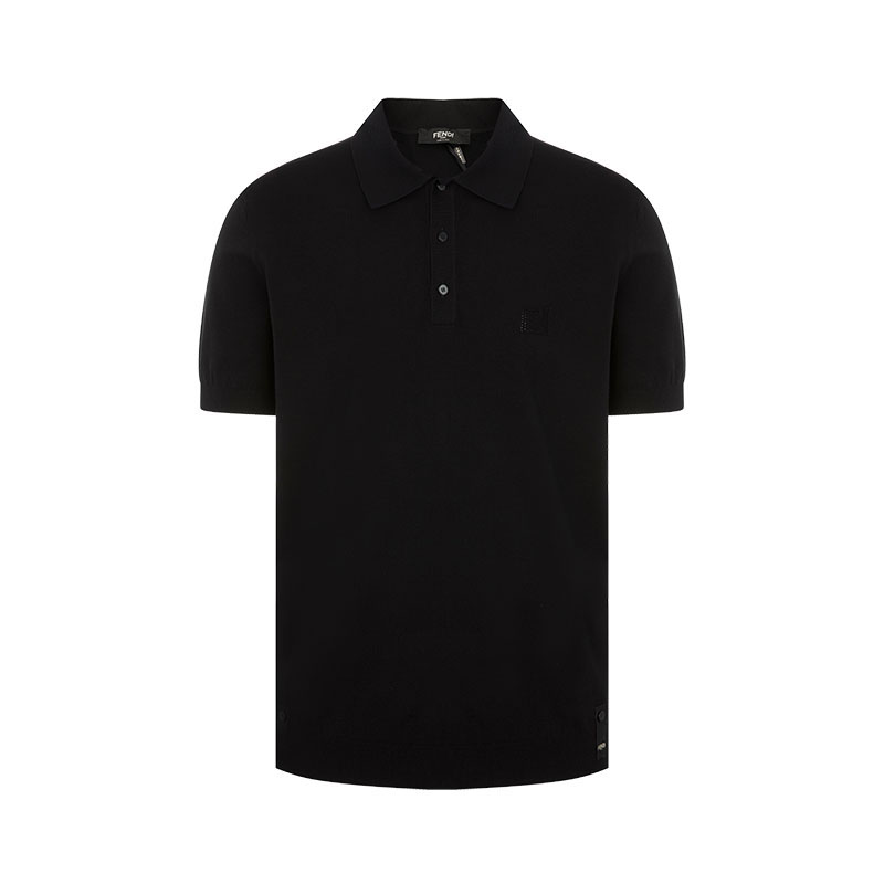 FENDI纯色通勤男士短袖POLO衫
