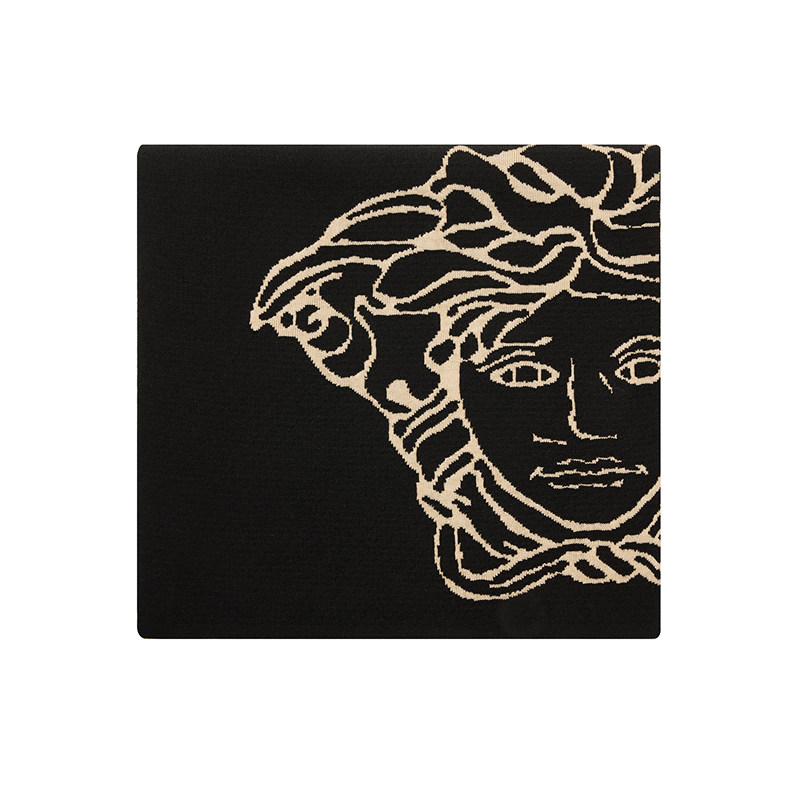 gianniversace美杜莎头像印花设计黄双面双面可戴男士围巾