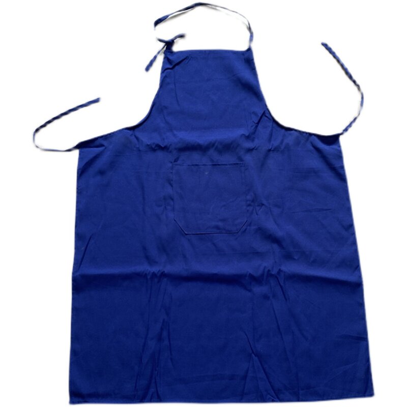 围裙蓝色老式工作防灰布围裙商用厨房工作服劳保围裙