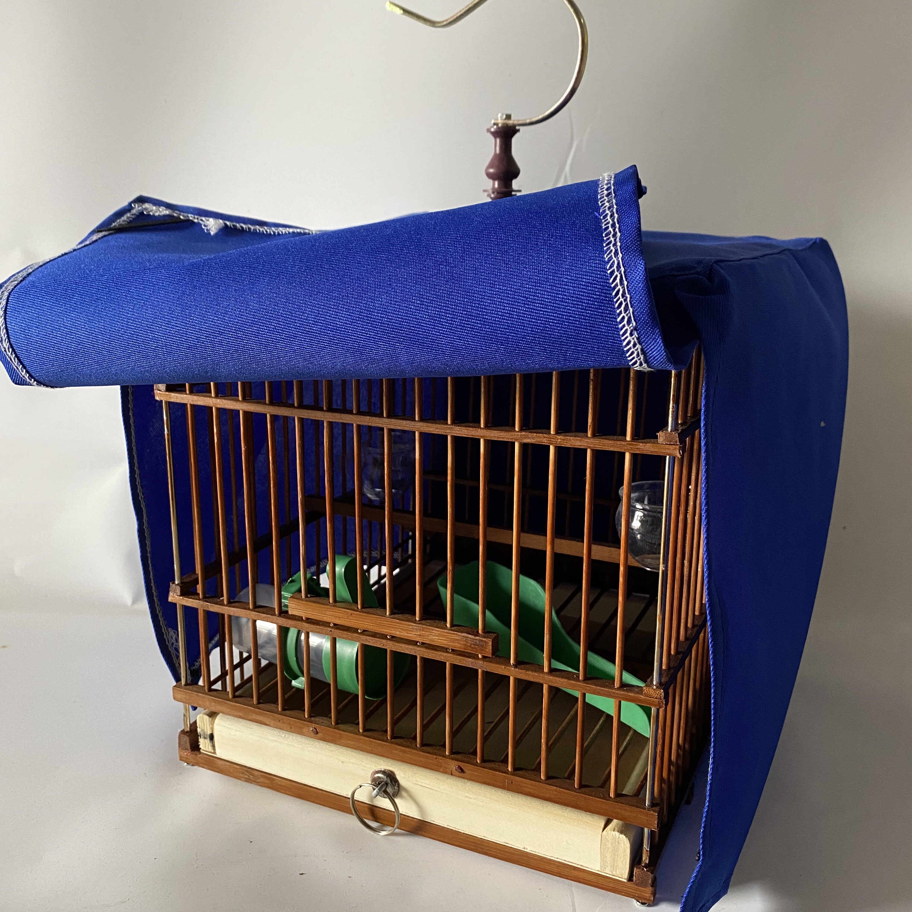 绣眼珍珠竹制品小号板笼笼子竹笼鸟儿珍珠鸟文鸟笼子