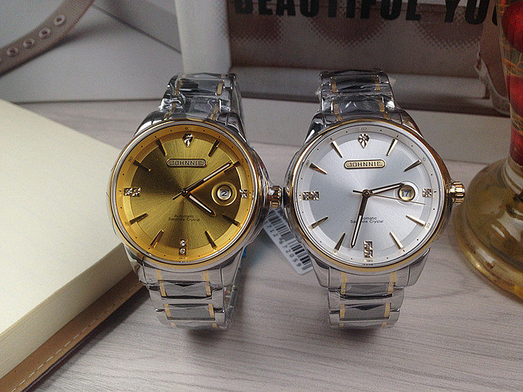johnnie尊尼男士手表正品机械男表全自动gst9064gw日历国产腕表