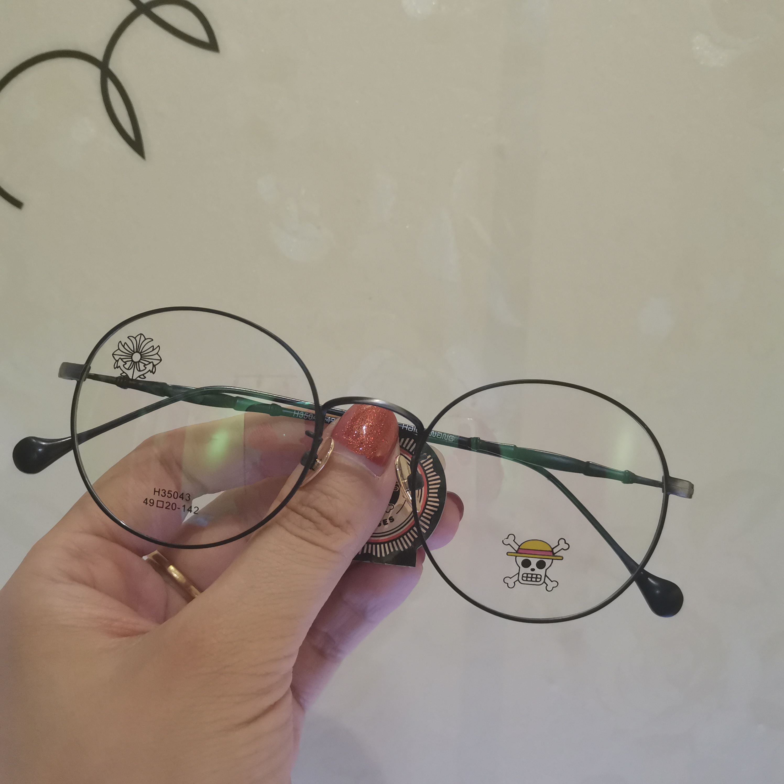 专柜正品海贼王镜架h35040复古风格近视近视眼眼镜架眼镜架