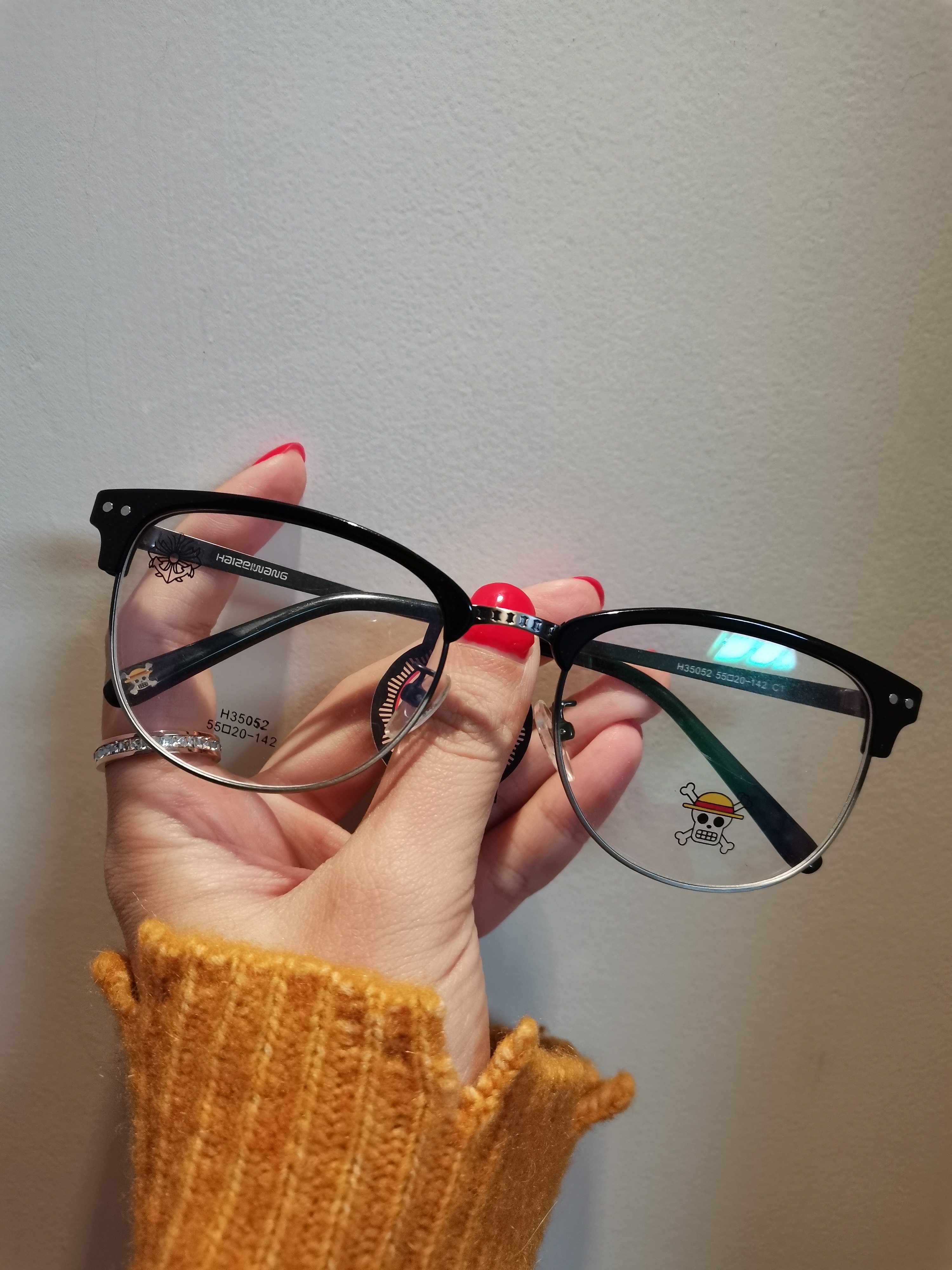 镜架专柜正品海贼王h35052复古风格近视近视眼眼镜架眼镜架