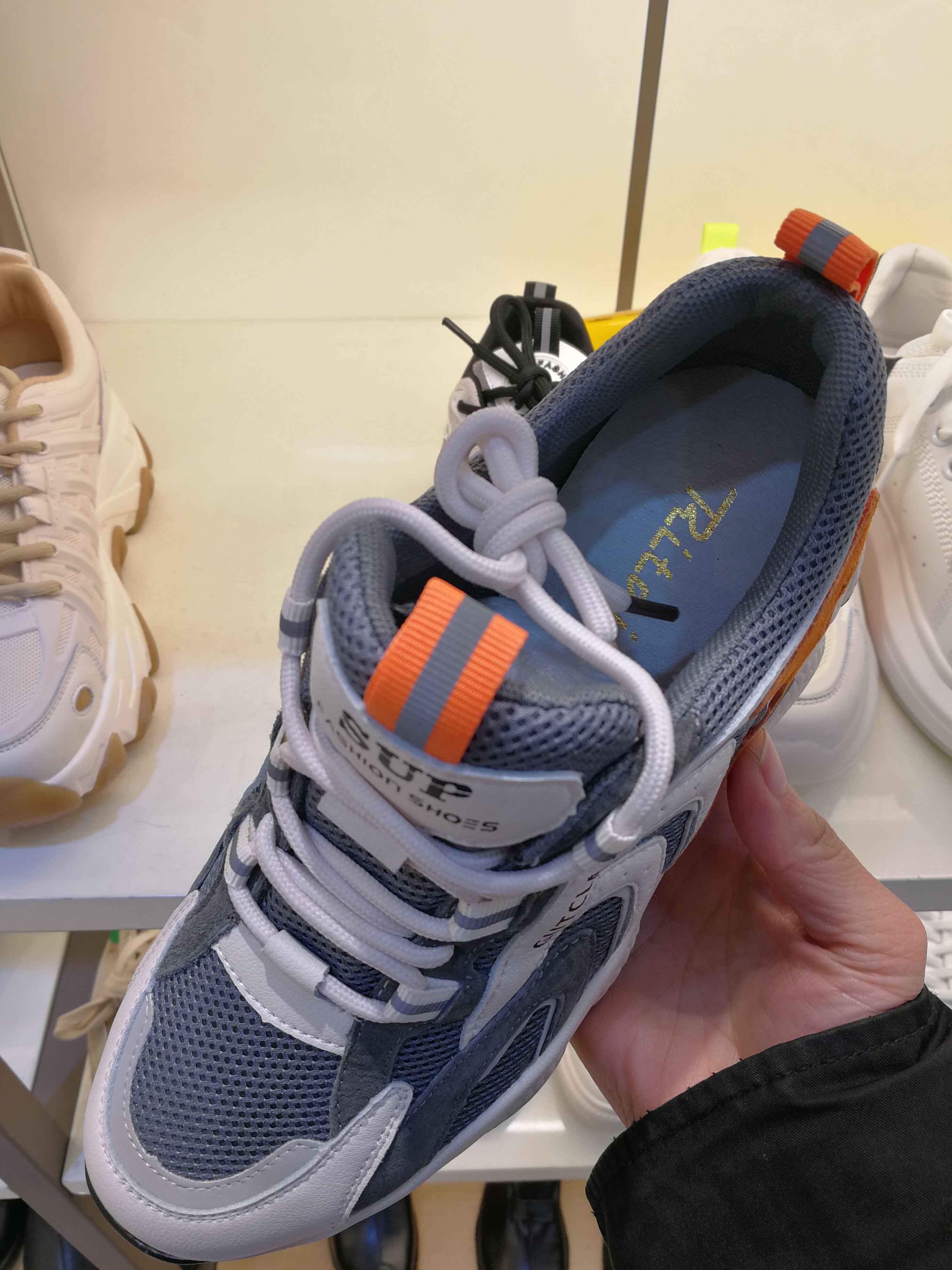 日泰正品女鞋2021春秋新款厚底内增运动老爹单鞋