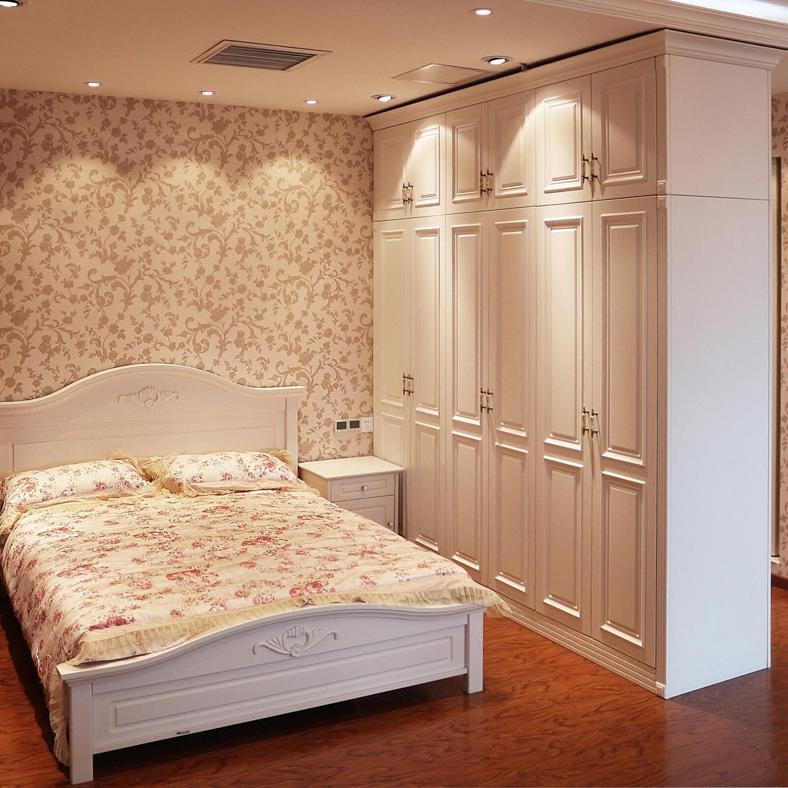 到顶通顶衣柜简约现代卧室北京全实木定制美式乡村田园地中海风格