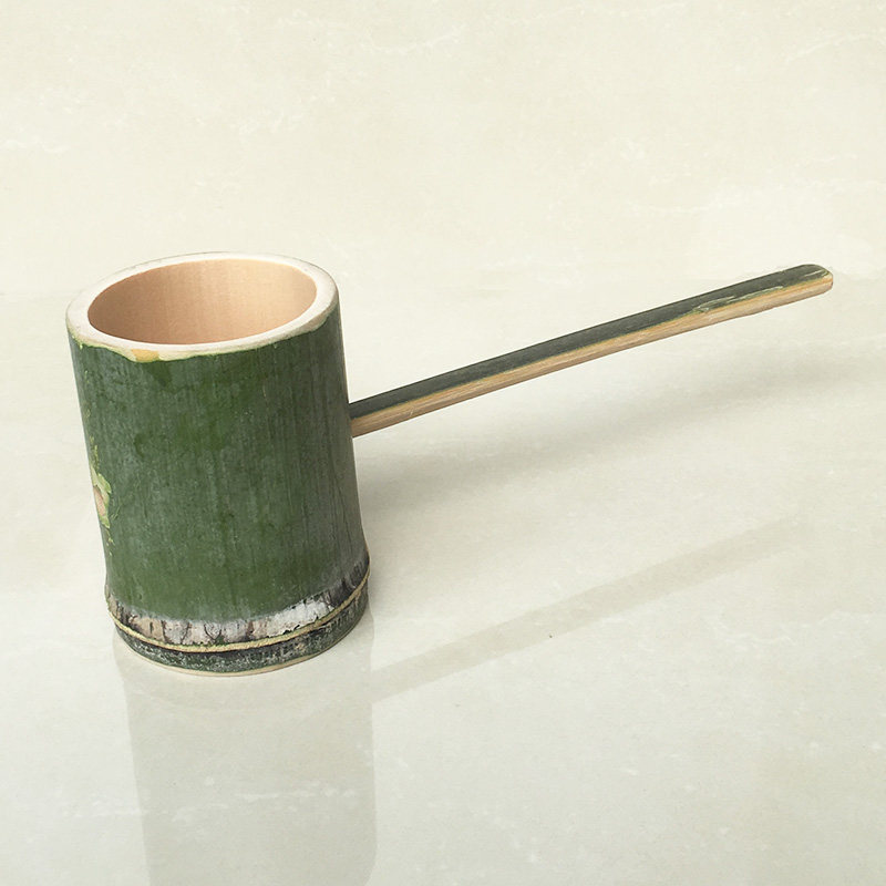 天然竹水勺竹茶勺茶道打水日式碗泡茶勺点茶抹庭院竹编