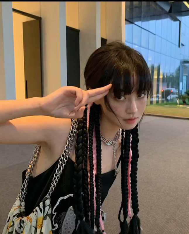 脏辫彩色直接发套条发纤维辫子嘻哈假发非洲马尾