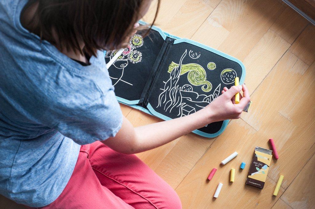 jaq美国进口bird儿童便携画板板画涂色环保画布