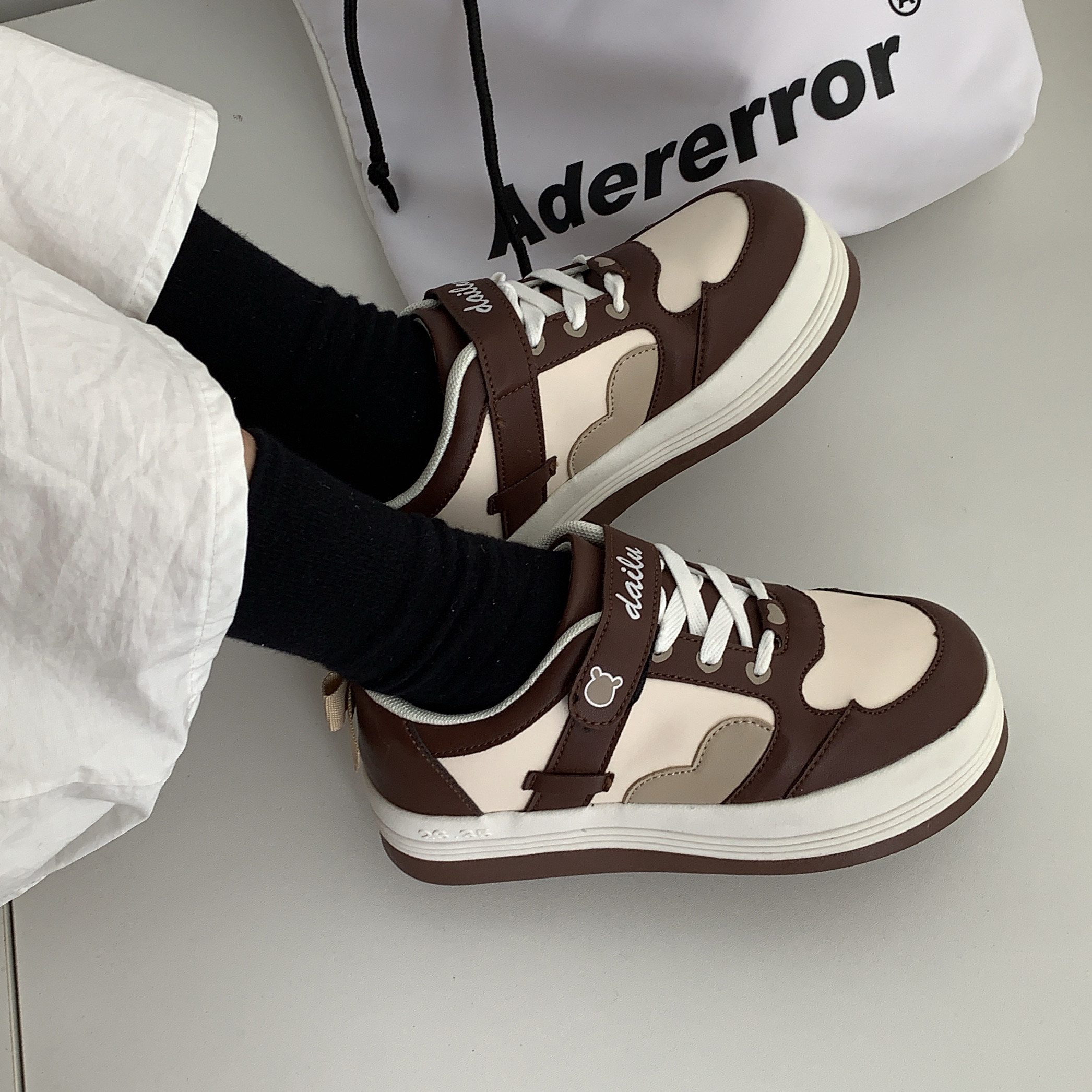 黄洛林百搭大头休闲少女jk软妹日系可爱运动鞋时尚休闲鞋