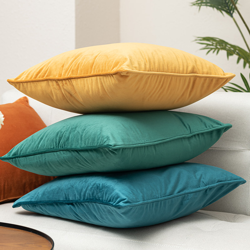 简约现代亚光纯色高档荷兰滚边包边抱枕靠垫靠垫