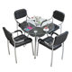 Leisure dining chair, office computer stool, reception and reception, fashion, stackable backrest, negotiation, hardware leather table and chair combination Leisure dining chair, office computer stool, reception and reception, fashion, stackable backrest, negotiation, hardware leather table and chair combination