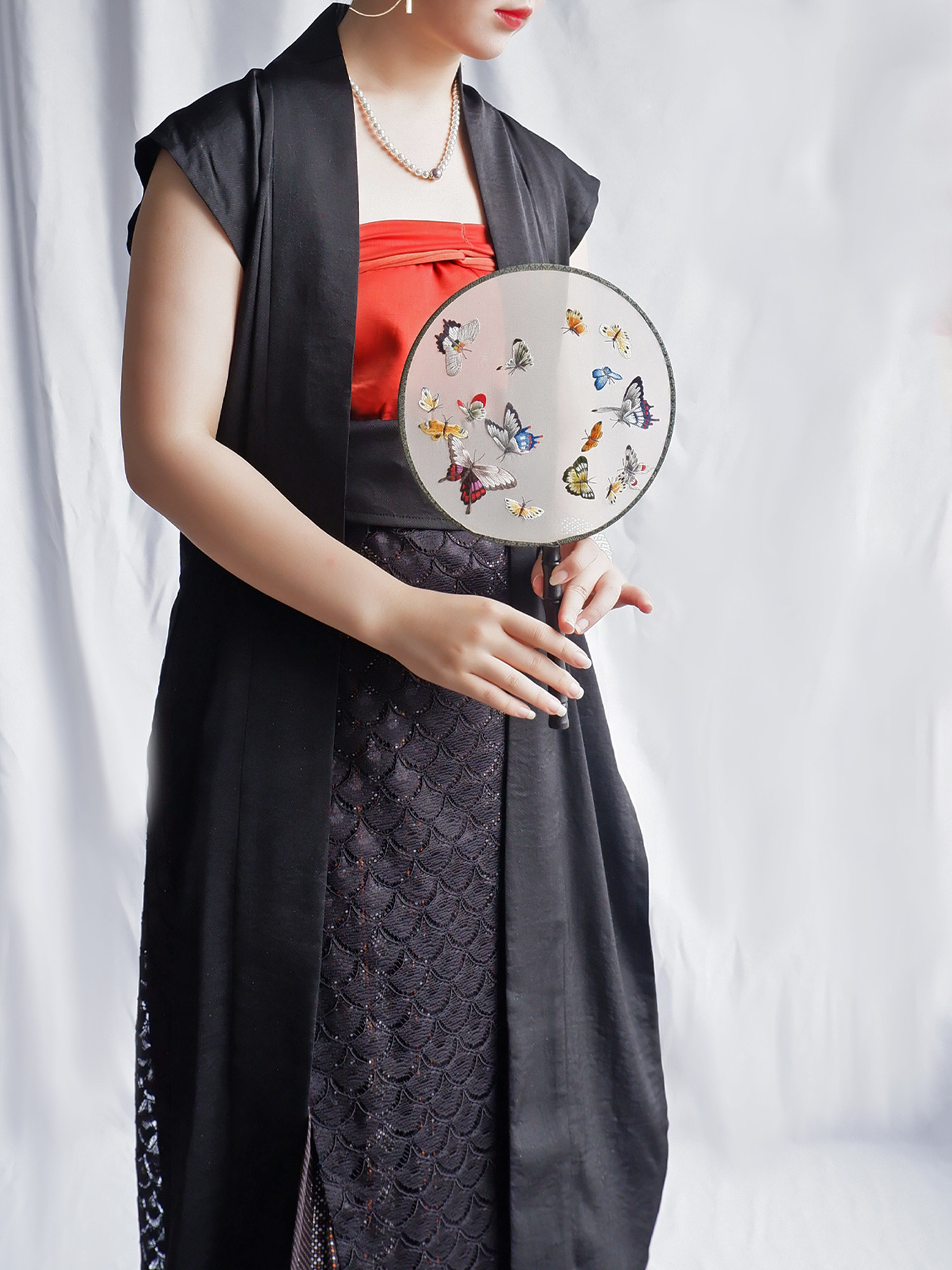 星河宋制折贴边背心烫银大码汉服女通勤汉服