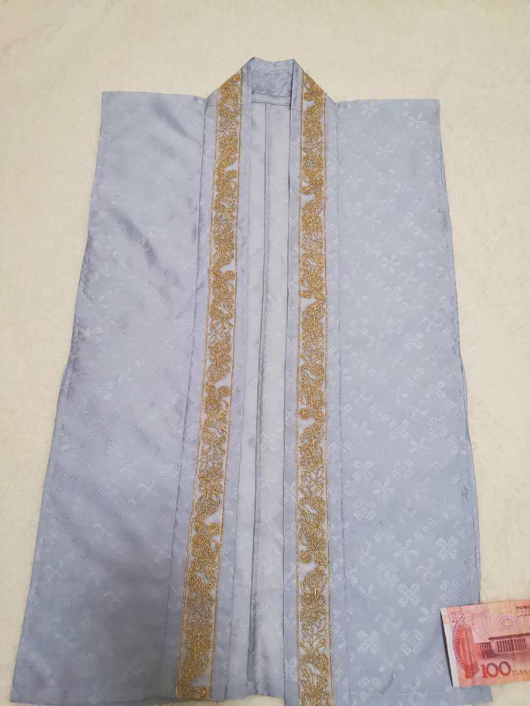 笙夏长短折领背心宋制杂宝万字升墓仿黄月白汉服