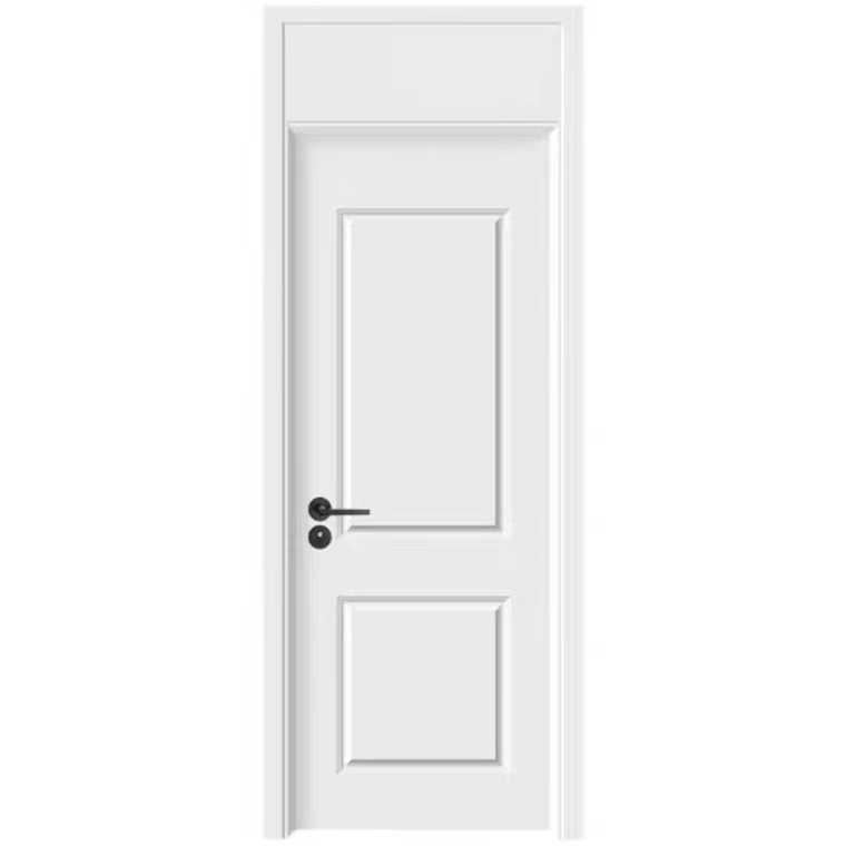 实木卧室门门门楣现代简约白色平开复合顶门烤漆卧室门