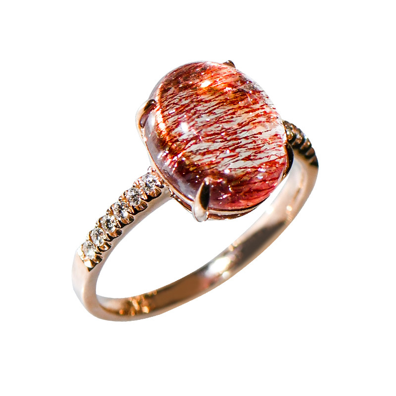 18k草莓系列金系列戒指金戒指plstone普琳丝金草莓石级戒指