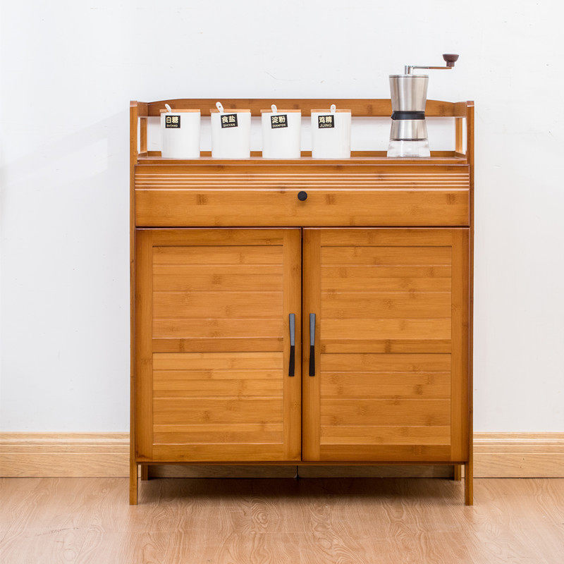 楠竹柜子家用储物柜餐边柜橱柜厨房客厅靠墙多层餐边柜
