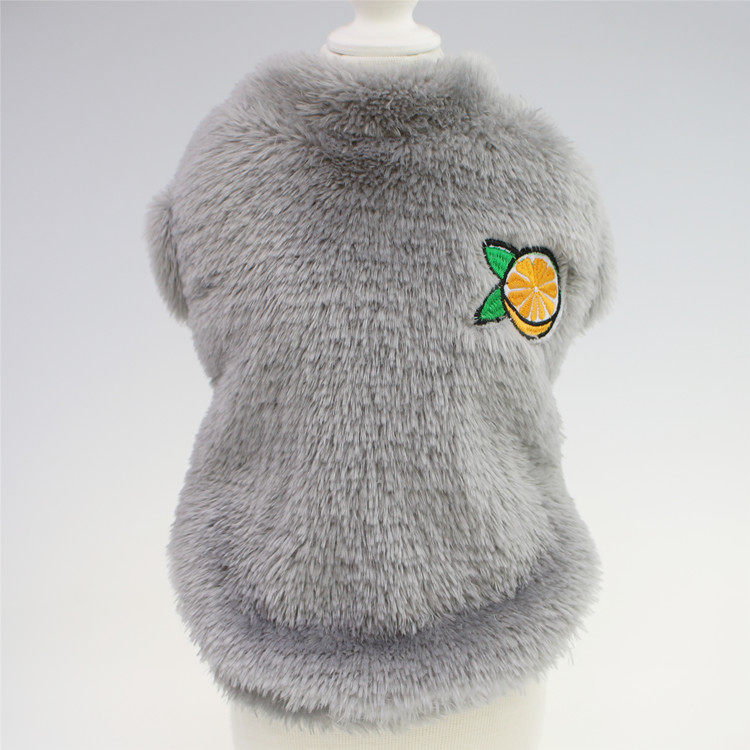 宠物绒布毛绒绒毛绒马甲二脚博美熊博美衣服迪比宠物服装