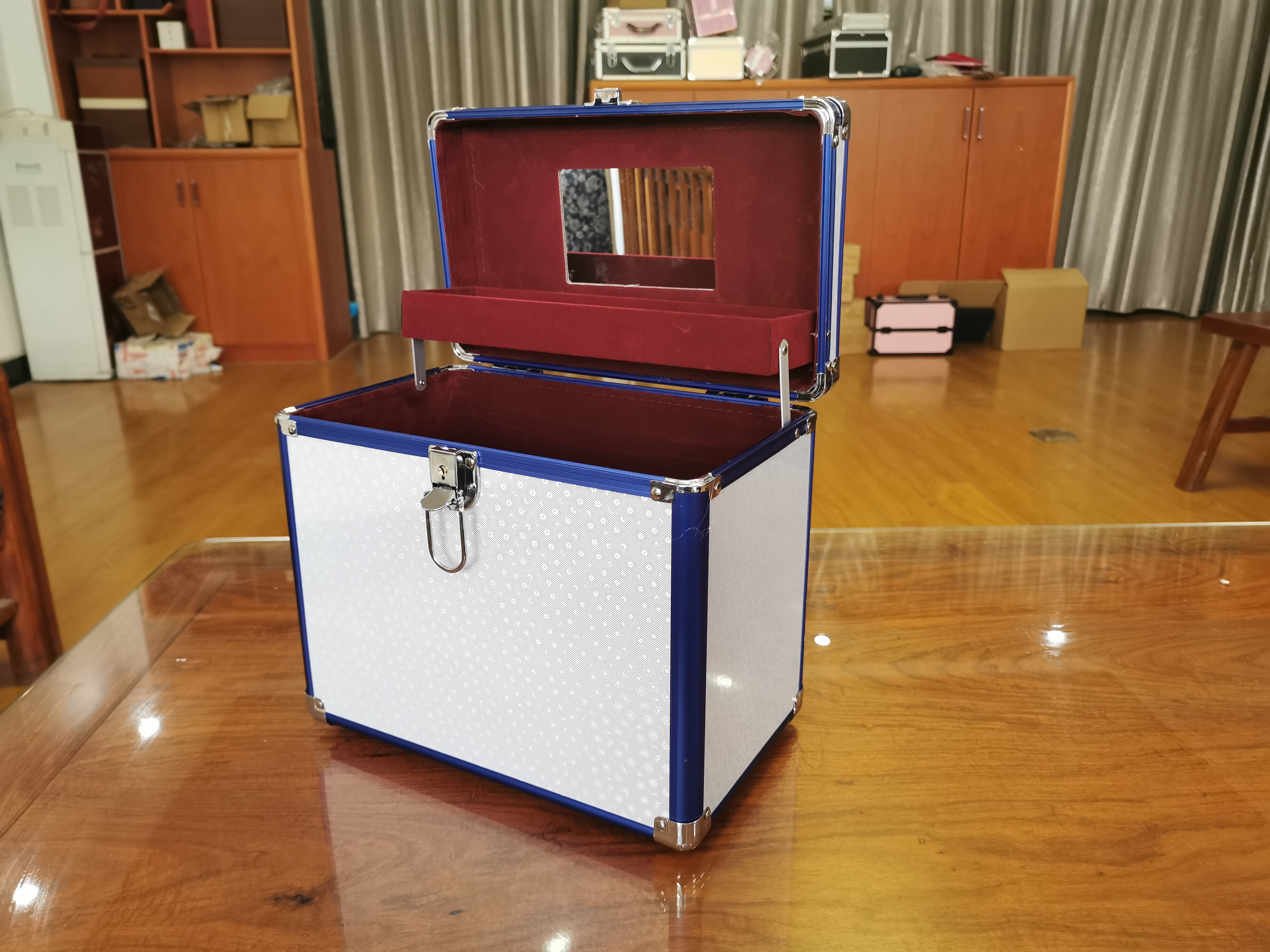 双层化妆美甲足疗修脚桑拿技师工具箱收纳家用化妆