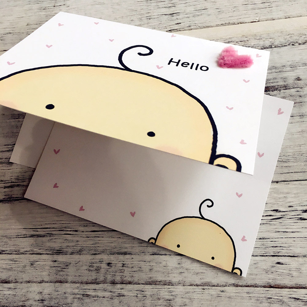 贺卡宝宝毛绒绒庆生满月定制祝福生日贺卡yc1贺卡