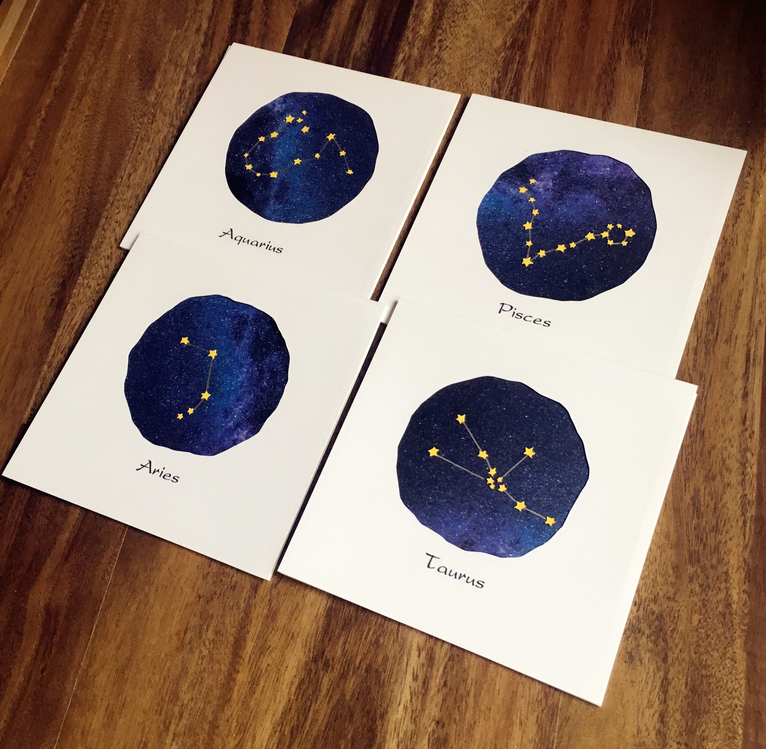 贺卡十二星座手工材料diy创意生日贺卡祝福高档xz1贺卡