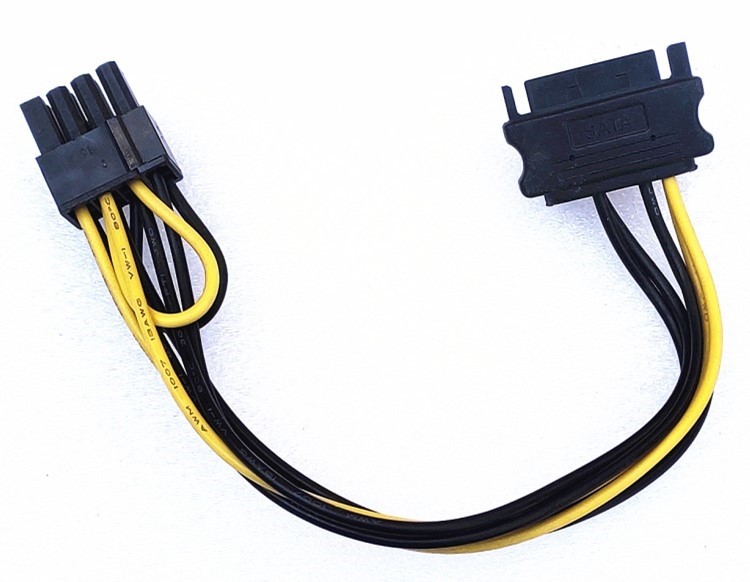 显卡全新电脑6p8p供电转接电源sata8pin连接线