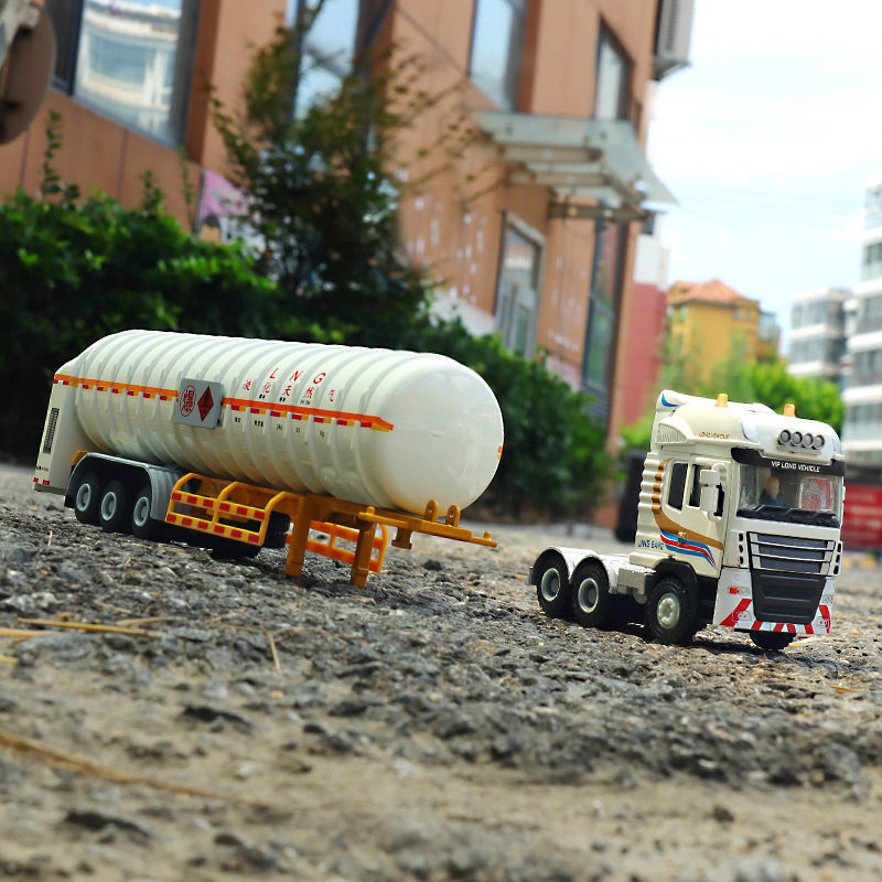 精邦合金天然气运输车模型仿真油罐车中石油中石化油车车模