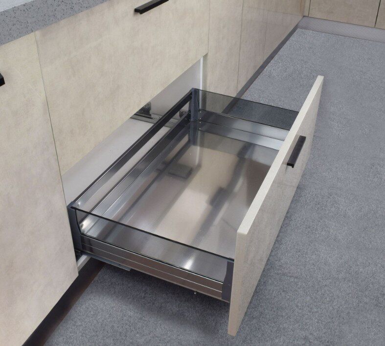 拉篮晶钻系列钢化玻璃阻尼轨道炉台平篮拉篮