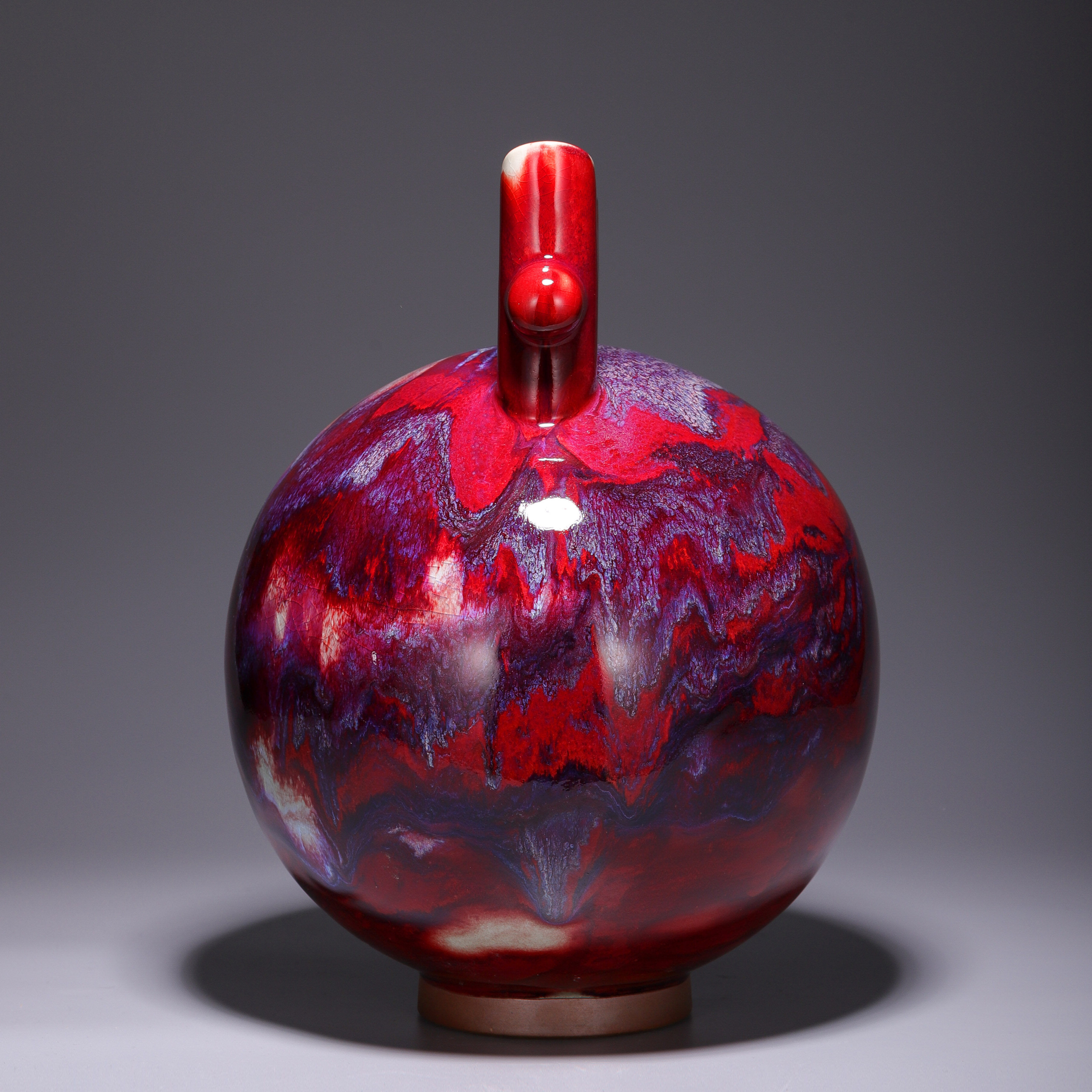 钧瓷神垕花器花瓶摆件圆梦杨志钧窑矿自然窑变花瓶