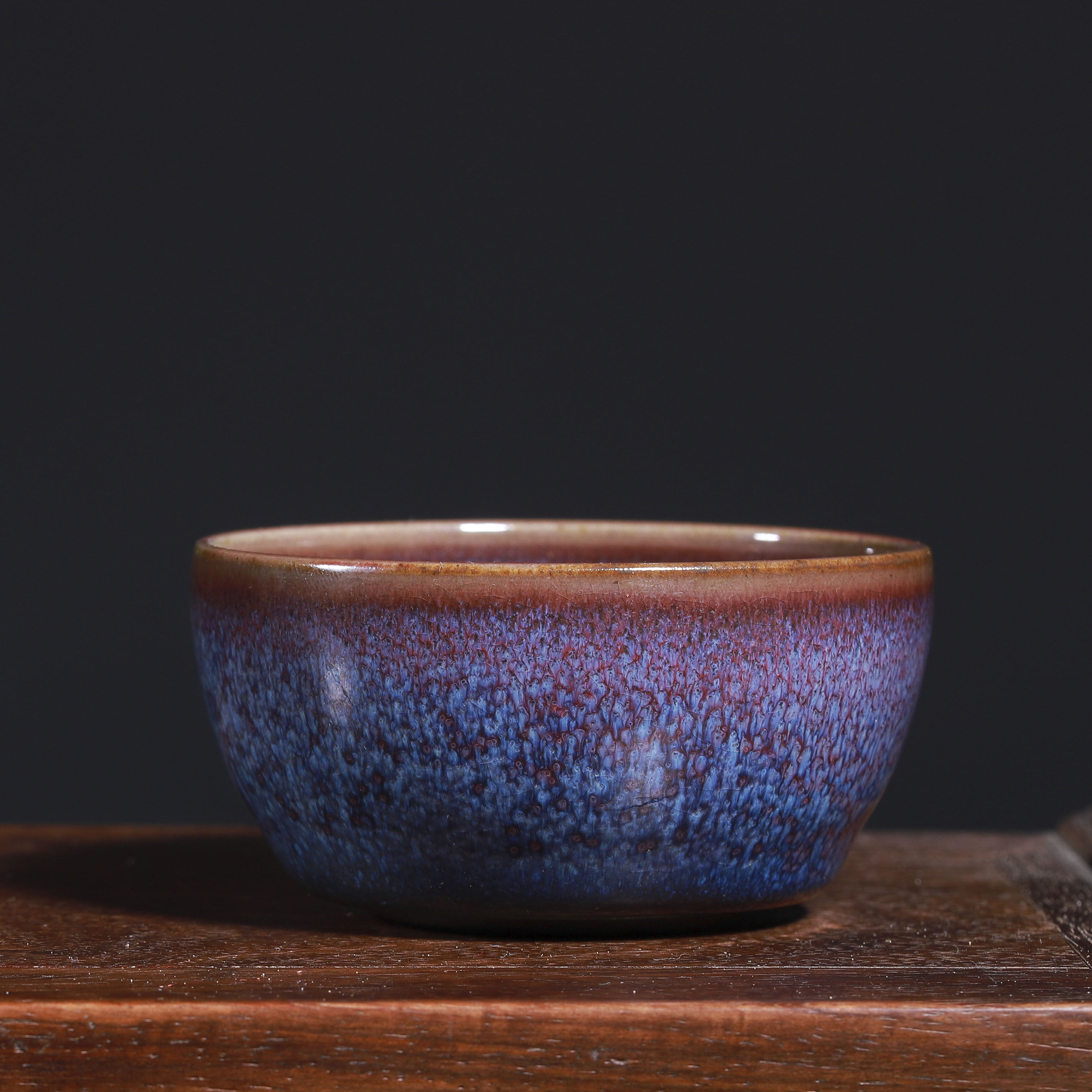 钧瓷茶杯茶器主人杯煤烧钧窑单杯纯手作矿釉窑茶杯