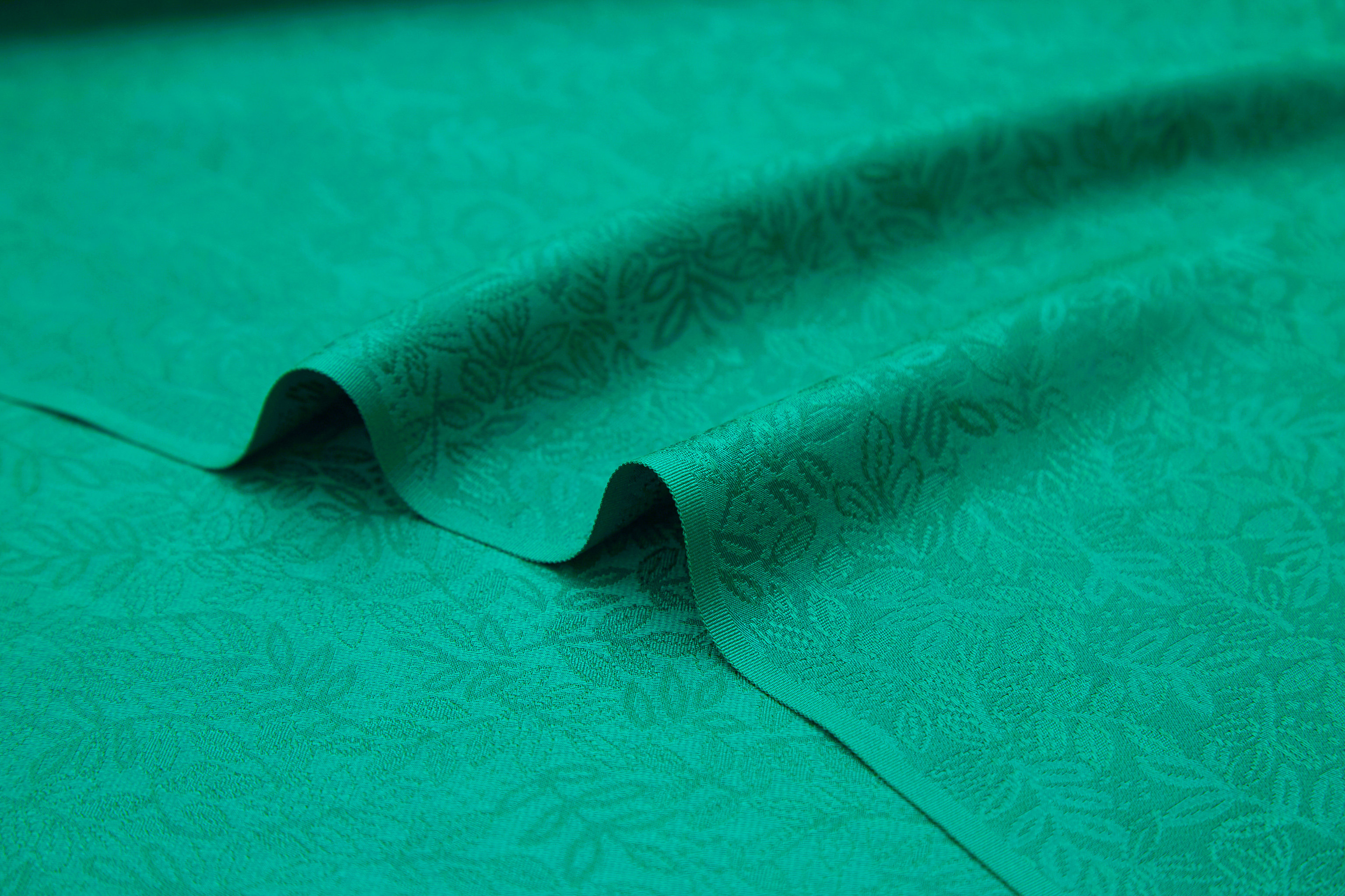 正绢南天蓝绿幅宽75cm汉服旗袍真丝提花面料丝绸布料