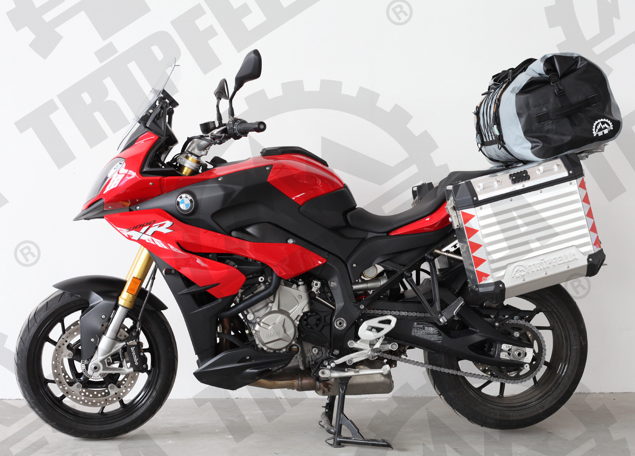 tourfella途菲乐滴答宝马bmws1000xr三箱快拆安装不锈钢摩托车尾箱