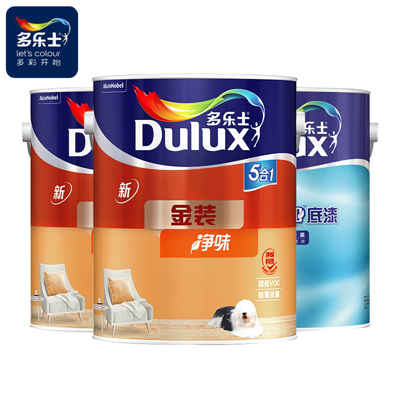 多乐士金装净味五合一内墙乳胶漆室内自刷家用环保涂料墙面漆油漆