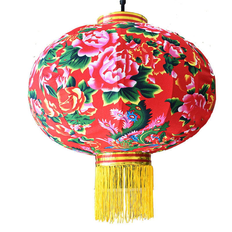 特色东北大花布灯笼户外防水灯笼饭店农家乐景点装饰灯笼定制灯笼