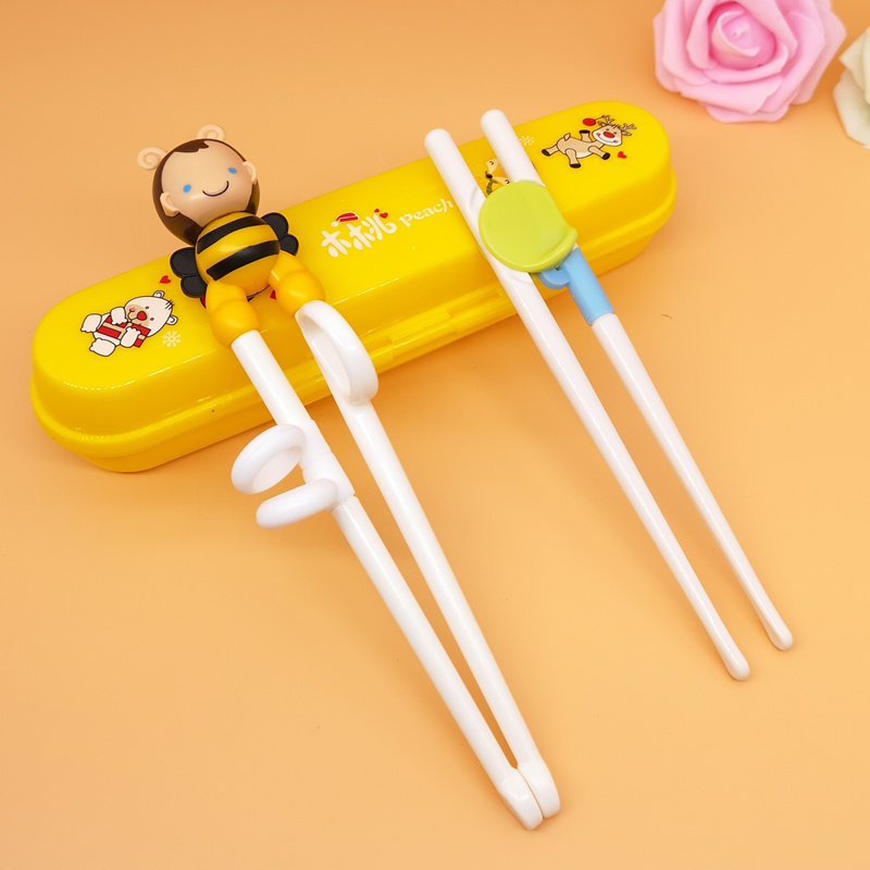 儿童筷子一段二段 学习筷 练习筷包邮右手训练筷宝宝餐具勺叉套装