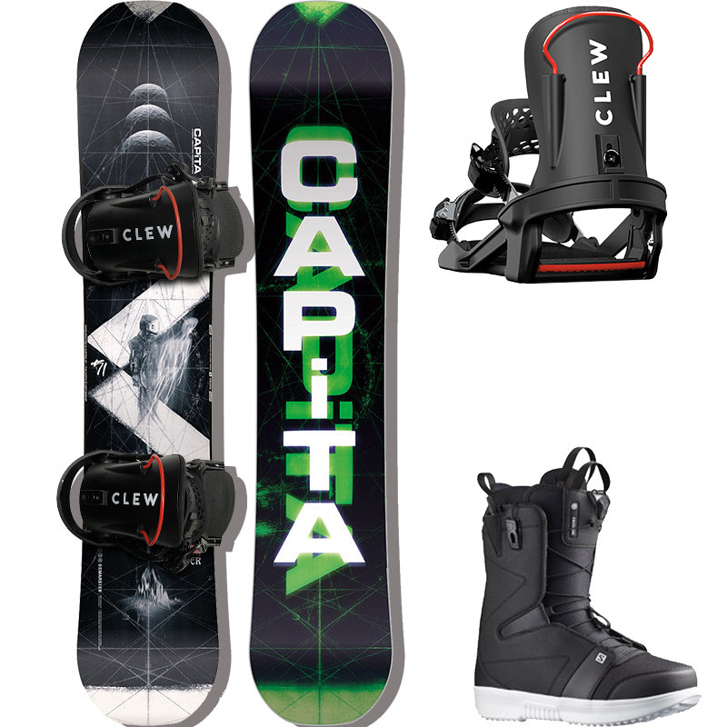 易毒exdow22capita单板滑雪板快穿固定器雪鞋套装雪板滑雪装备