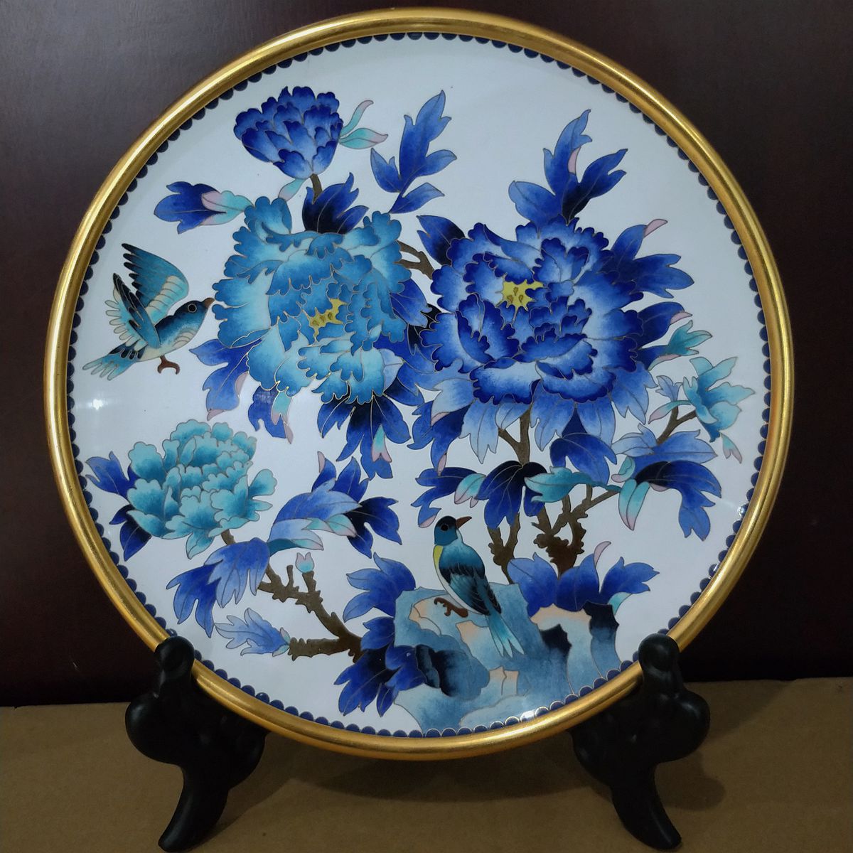 景泰蓝北京特色工艺工艺品品正品铜胎掐丝珐琅盘子景泰蓝