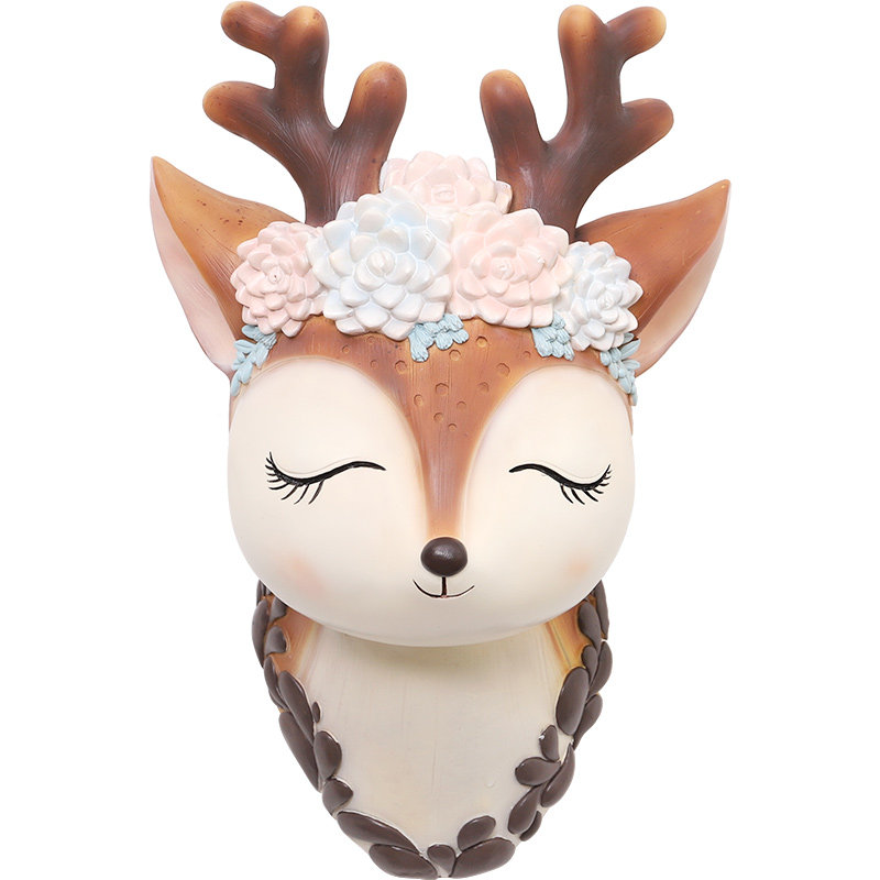 梅花鹿壁挂墙上装饰创意家居饰品挂饰房间墙壁墙面ins风动物挂件