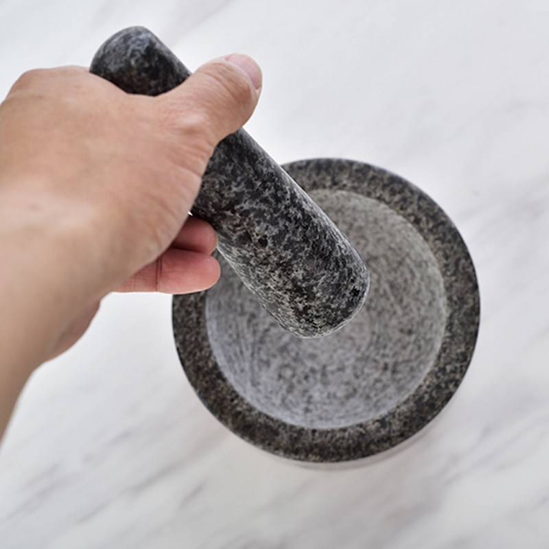 妙home 北欧 天然大理石 黄铜 玫瑰金西餐调料研磨器捣蒜器捣碎器