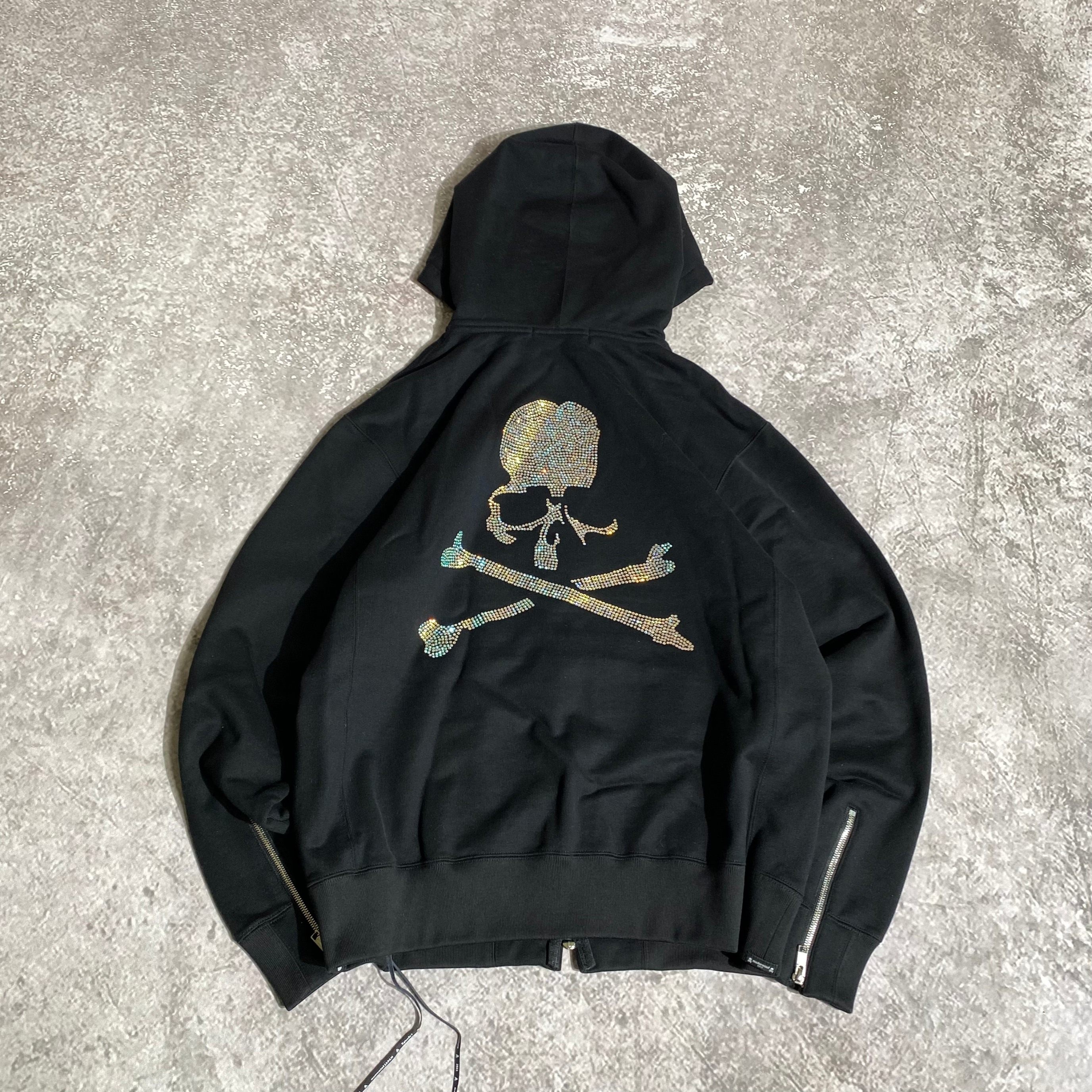 mastermindjapanworldmmjaw21水钻骷髅logo拉链卫衣卫衣
