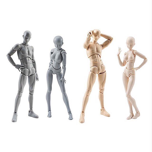 figma素体男性女性heshe灰色关节可动玩偶潮玩盲盒