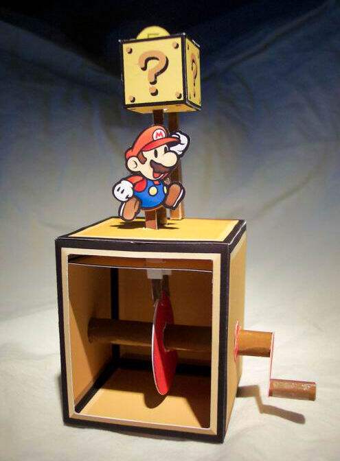 玩具经典游戏摇杆会动超级玛丽3d模型diy手工劳动成品其他类型纸模