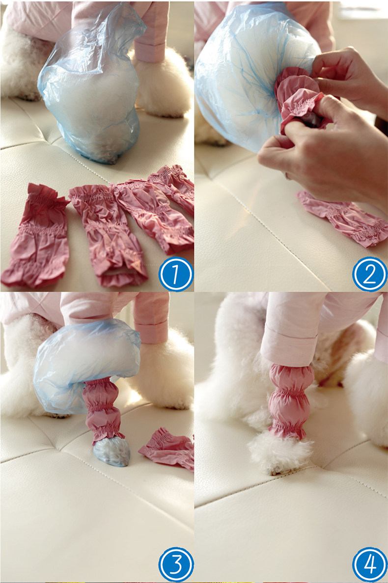 宝眷unpet狗狗防雨防水防雪防脏脚套腿套雨雪雪天袜子