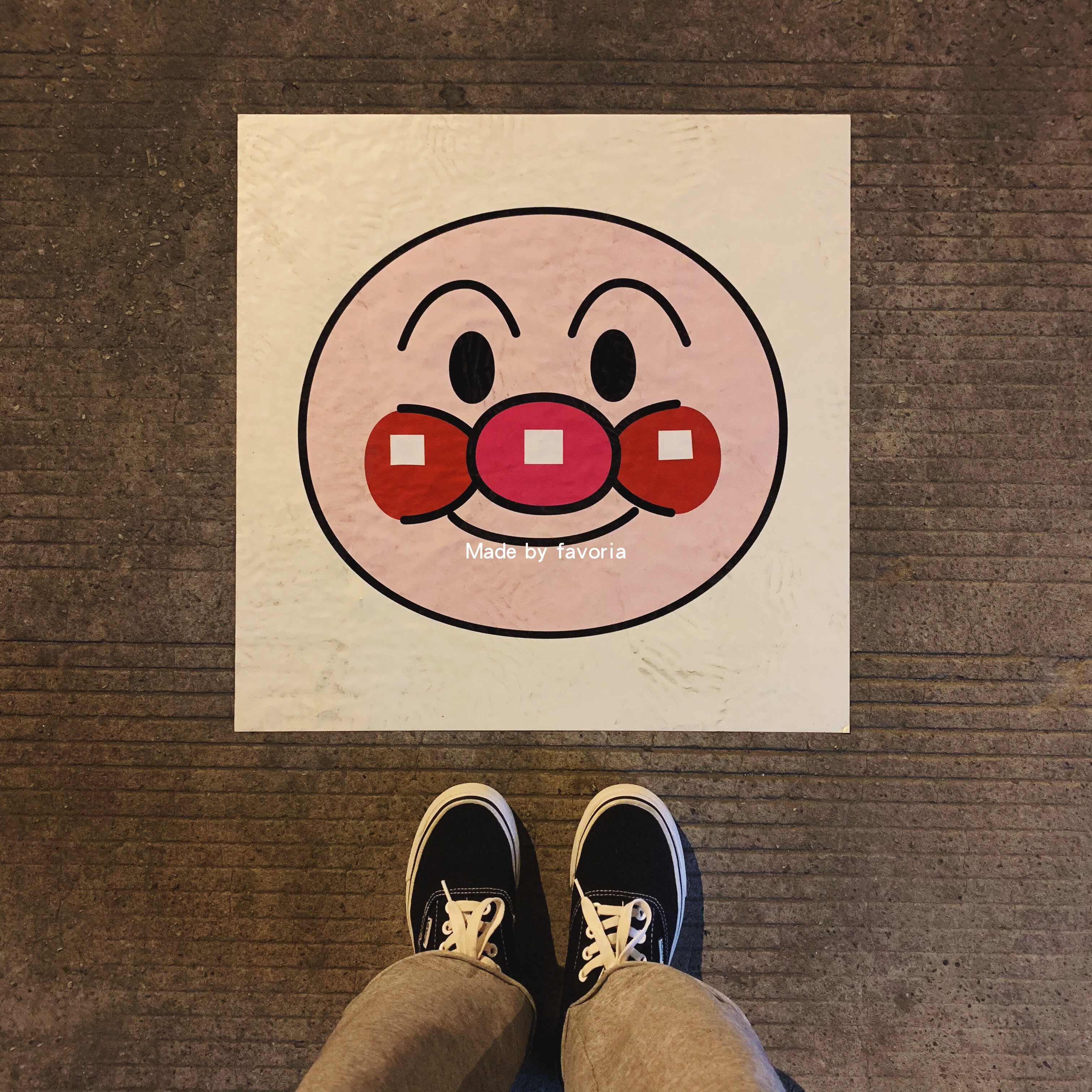 韩国ins面包超人图案 可移除纸质可爱地贴冰箱贴门贴咖啡店装饰