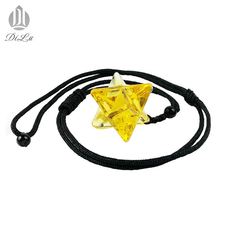 神圣生命之花80mm梅尔卡巴merkaba 水晶吊坠冥想灵修摆开启能量石