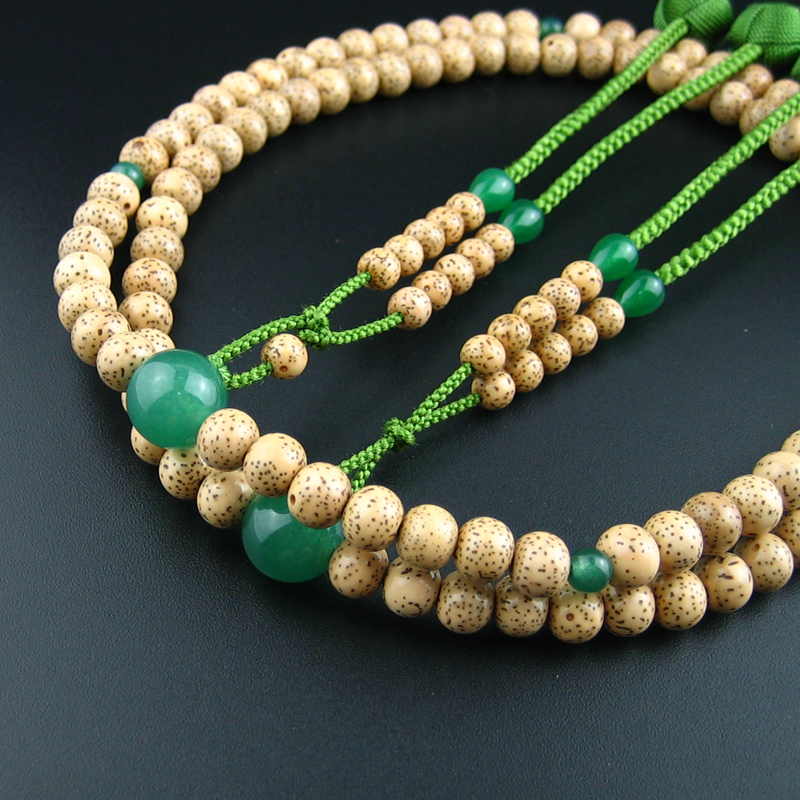 日本星月东陵进口提子菩提东密真言双佛头莲花佛珠