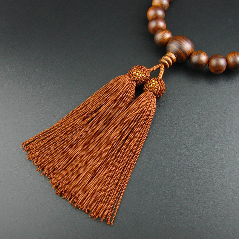 妙莲手持流苏正绢京都栴檀进口佛珠略式通用佛珠手链